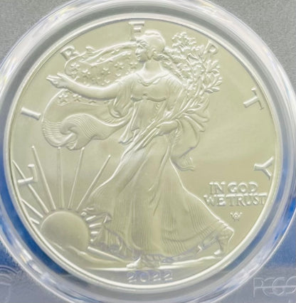 2022 $1 American Silver Eagle PCGS MS70 FDOI NBA NMBHOF Private Collection Jamaal Wilkes Signed Blue Marker (Rare 1 of 74)