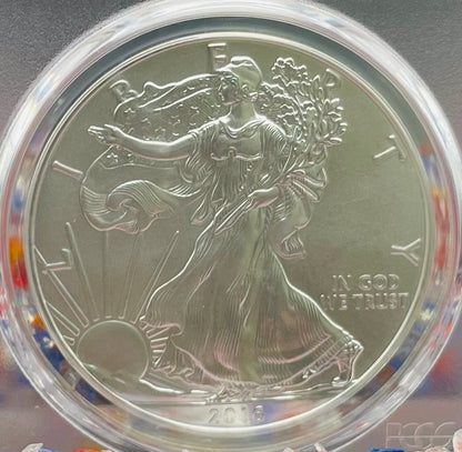 Burnished 2016 (W) $1 American Silver Eagle PCGS SP70 First Strike Edmund C Moy Signed Label Mint Condition (1 of 1,114)