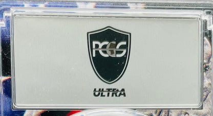 Burnished 2022 (W) $1 American Silver Eagle PCGS SP70 US Mint Private Auction Ultra Breaks Silver Foil Label American Flag Holder Mint Condition (1 of 1,335)