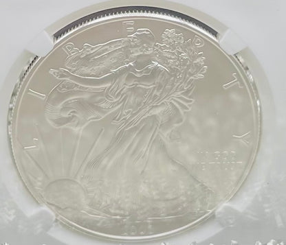Burnished 2008 $1 (W) American Silver Eagle NGC MS70 Brown Label Mint Condition