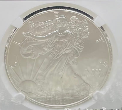 Burnished 2008 $1 (W) American Silver Eagle NGC MS70 Brown Label Mint Condition