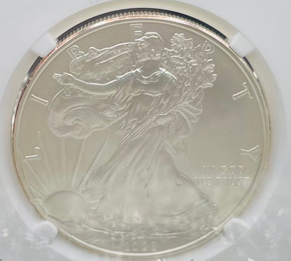 Burnished 2008 $1 (W) American Silver Eagle NGC MS70 Brown Label Mint Condition