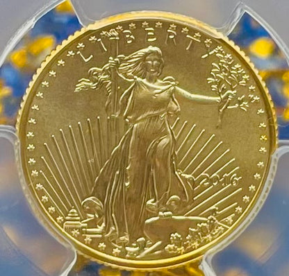 2016 $10 American Gold Eagle PCGS MS70 First Strike Flag Label (Rare 1 of 1,297)