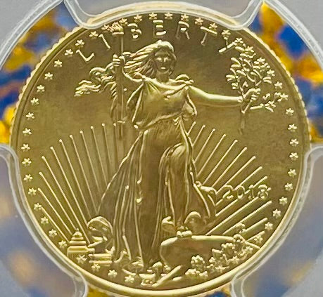 2018 $10 American Gold Eagle PCGS MS70 First Strike Flag Label (Rare 1 of 1,780)