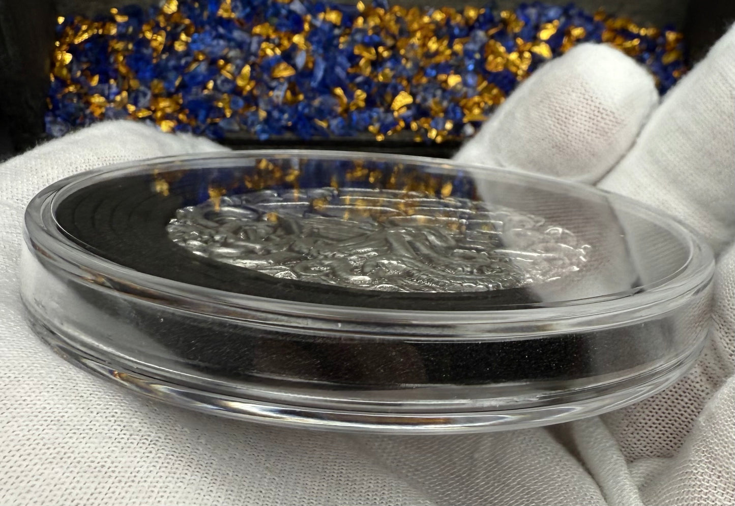 'The Kraken Attack' Sea Monster 2025 2.7 Troy Ounce .999 Fine Silver Round Hand Crafted Antique Finish Includes Wood Treasure Chest, Capsule & COA Mint Condition Limited Edition (1 of 50)