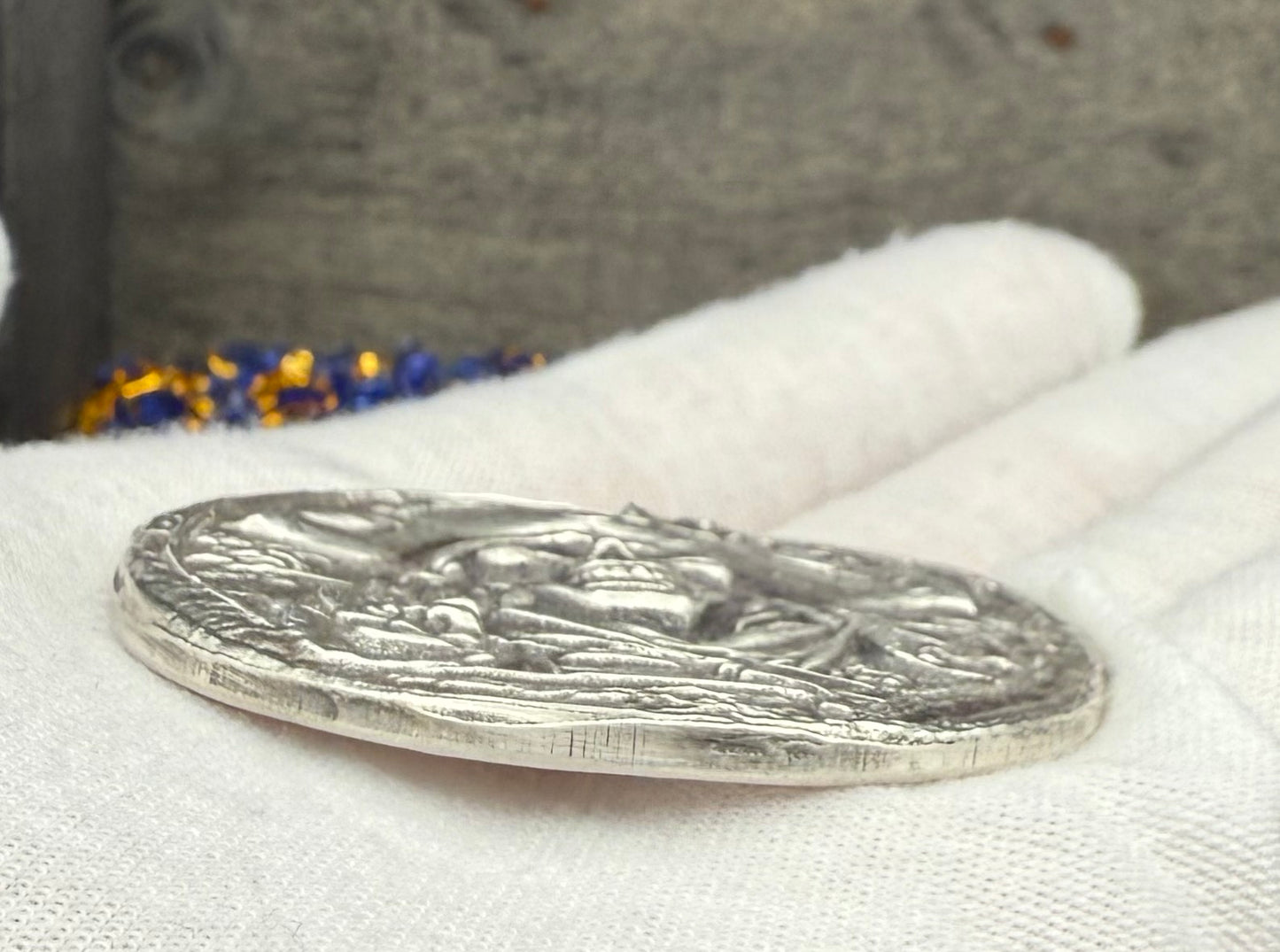 'Plundering Pirate Hector' Hand Crafted 2.3 Troy Ounce .999 Fine Silver Round Antique Finish Includes Treasure Chest, Capsule & COA Mint Condition Limited Edition (1 of 50)