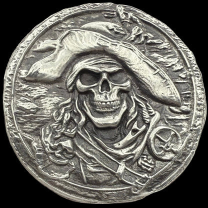 'Plundering Pirate Hector' Hand Crafted 2.3 Troy Ounce .999 Fine Silver Round Antique Finish Includes Treasure Chest, Capsule & COA Mint Condition Limited Edition (1 of 50)