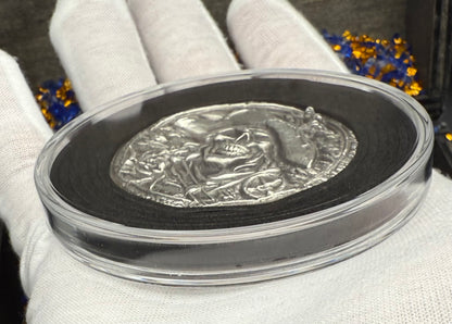 'Plundering Pirate Hector' Hand Crafted 2.3 Troy Ounce .999 Fine Silver Round Antique Finish Includes Treasure Chest, Capsule & COA Mint Condition Limited Edition (1 of 50)