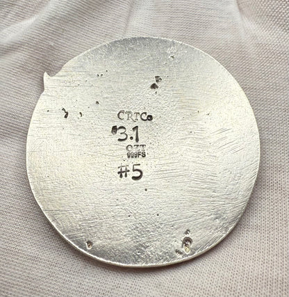 'The Pirate Captain's Curse/ Hand Crafted 3.1 Troy Ounce .999 Fine Silver Round Pirate Skull Sword Design Antique Finish Includes Wood Treasure Box, Capsule & COA Mint Condition Limited Edition (1 of 15)