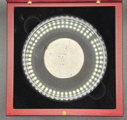 'The Pirate Captain's Curse/ Hand Crafted 3.1 Troy Ounce .999 Fine Silver Round Pirate Skull Sword Design Antique Finish Includes Wood Treasure Box, Capsule & COA Mint Condition Limited Edition (1 of 15)