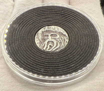'Fishface Cursed Pirate Captain Jones' Hand Crafted 1.75 Troy Ounce .999 Fine Silver Round 3 Piece Set Antique Finish Includes Wood Treasure Chest, Capsule & COA Mint Condition Limited Edition 1 of  20