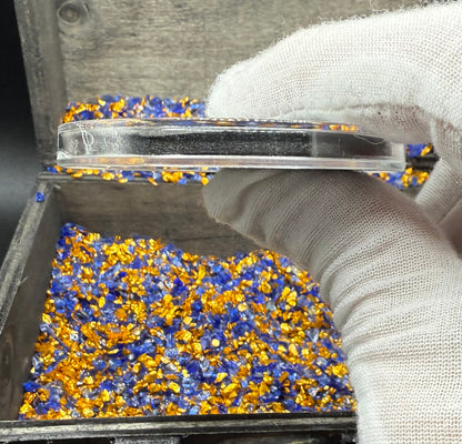 'Fishface Cursed Pirate Captain Jones' Hand Crafted 1.75 Troy Ounce .999 Fine Silver Round 3 Piece Set Antique Finish Includes Wood Treasure Chest, Capsule & COA Mint Condition Limited Edition 1 of  20