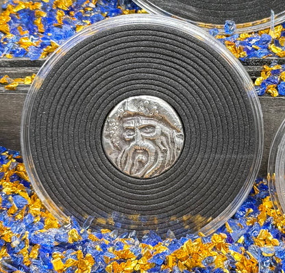 'Fishface Cursed Pirate Captain Jones' Hand Crafted 1.75 Troy Ounce .999 Fine Silver Round 3 Piece Set Antique Finish Includes Wood Treasure Chest, Capsule & COA Mint Condition Limited Edition 1 of  20