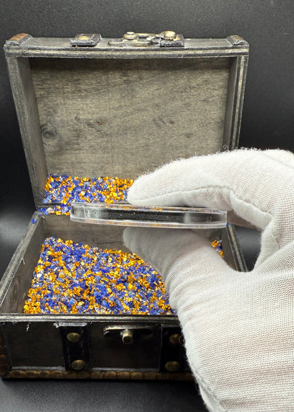 '1692 Piece of Eight' Pirate Treasure Hand Crafted by Peculiar Coins 27 Gram .999 Fine Silver Round Antique Finish Includes Wood Treasure Chest, Capsule & COA Mint Condition