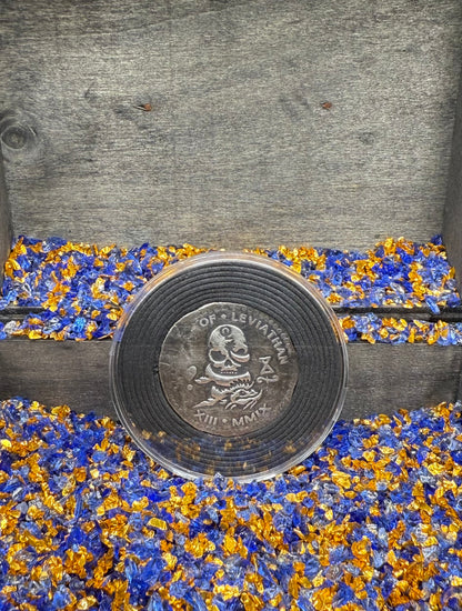 'Order of the Leviathan Treasure Cob' Hand Crafted by Peculiar Coins 27 Gram .999 Fine Silver Round Piece of Eight Antique Finish Includes Wood Treasure Chest, Capsule & COA Mint Condition