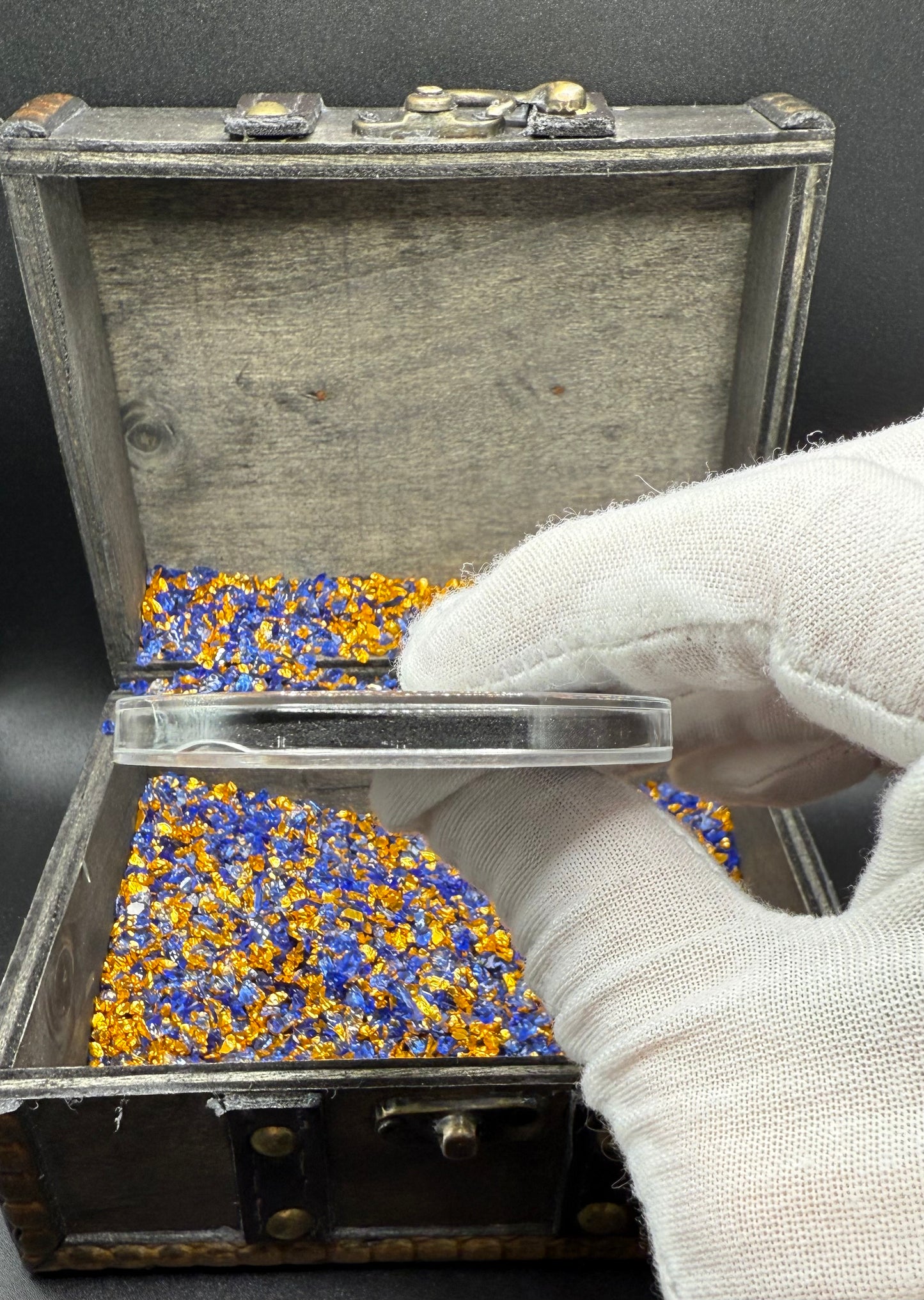 'Order of the Leviathan Treasure Cob' Hand Crafted by Peculiar Coins 27 Gram .999 Fine Silver Round Piece of Eight Antique Finish Includes Wood Treasure Chest, Capsule & COA Mint Condition