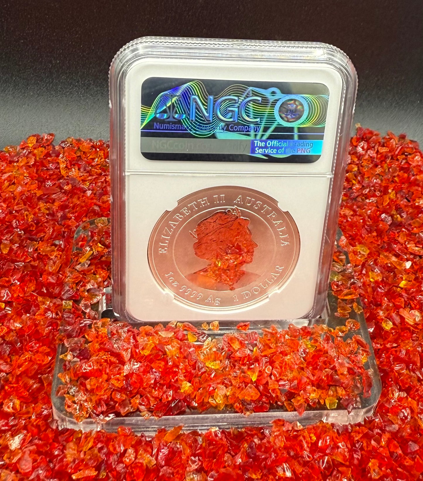 2023 P Silver $1 Australia Lunar Series III Year of the Rabbit Colorized Brown NGC MS70 First Releases Red Lunar Label New Holder Mint Condition (1 of 311)