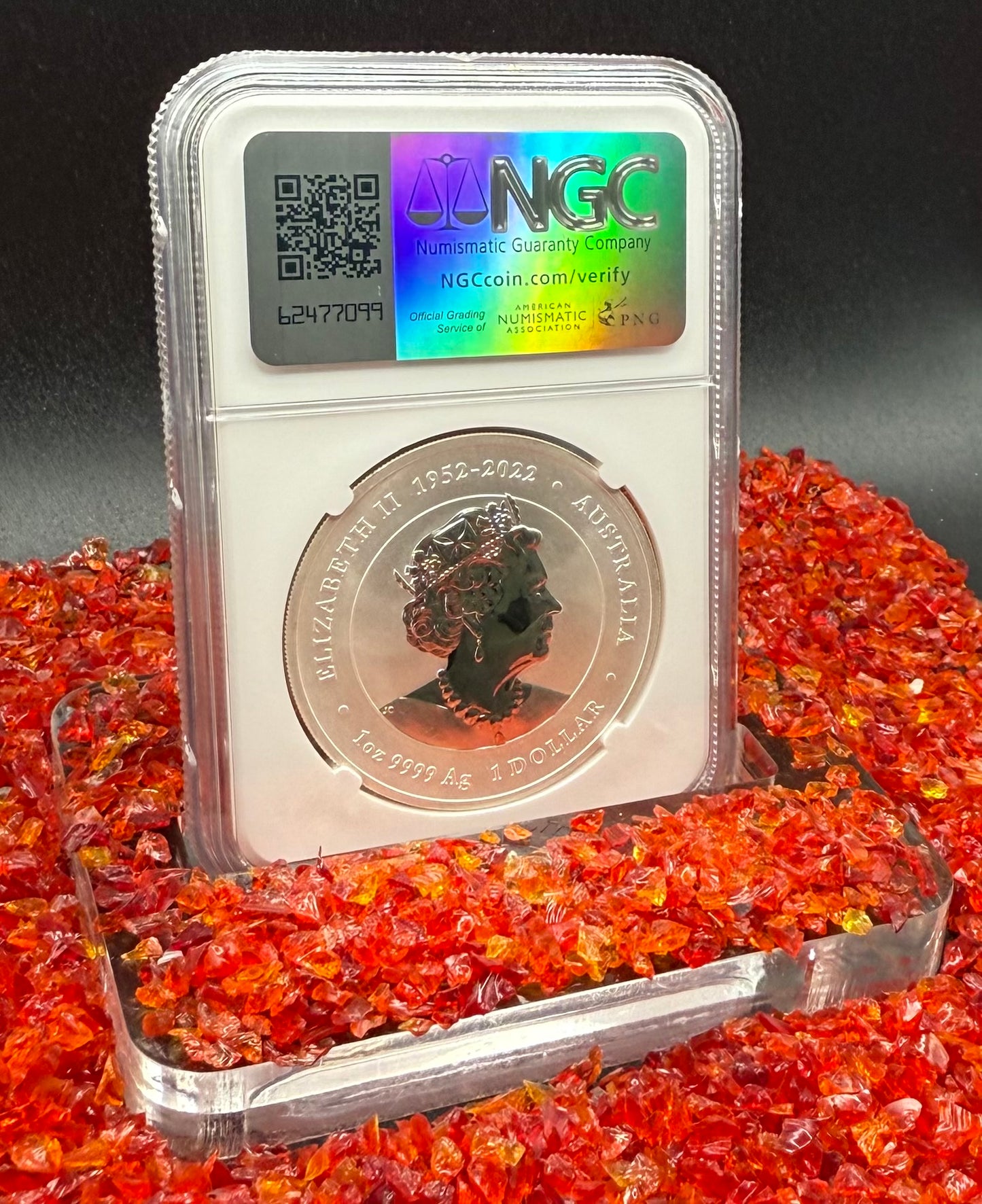 2024 P125 Silver $1 Australia Lunar Series III Year of the Dragon White Colorized NGC MS70 First Releases ANDA Melbourne Money Expo Red Lunar Label New Holder (Rare 1 of 114)