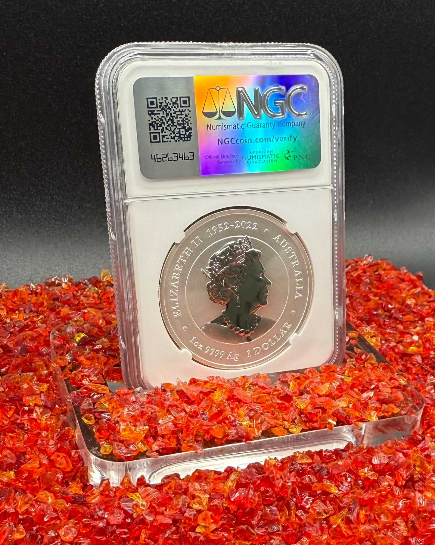 2024 P125 Silver $1 Australia Lunar Series III Year of the Dragon Red Colorized NGC MS70 First Releases Limited Edition Red Lunar Label New Holder (Rare 1 of 119)
