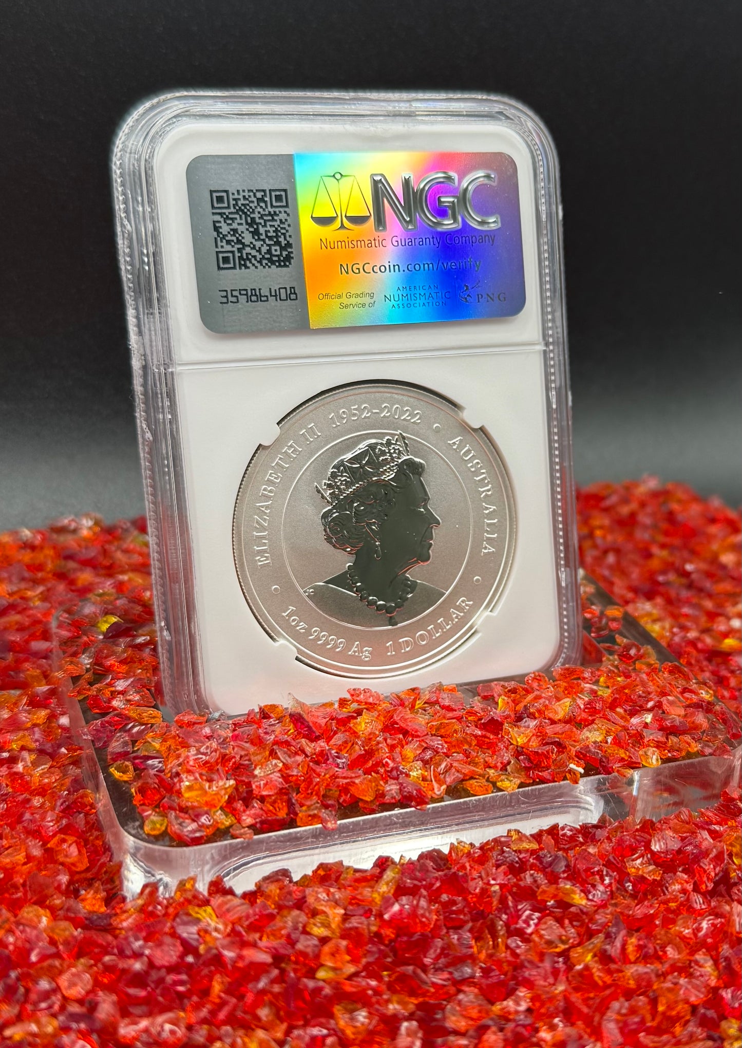 2024 P125 Silver $1 Australia Lunar Series III Year of the Dragon Purple Colorized NGC MS70 First Releases Limited Edition Red Lunar Label New Holder (Rare 1 of 168)