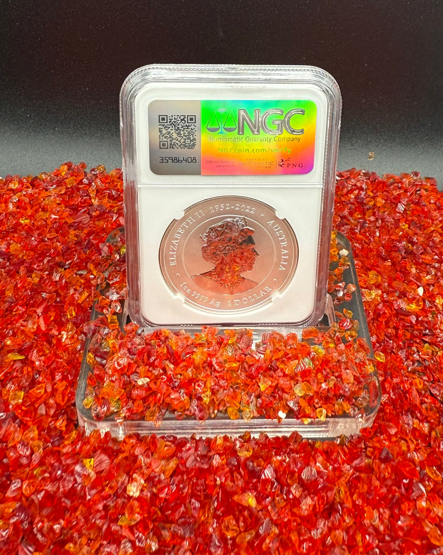 2024 P125 Silver $1 Australia Lunar Series III Year of the Dragon Purple Colorized NGC MS70 First Releases Limited Edition Red Lunar Label New Holder (Rare 1 of 168)