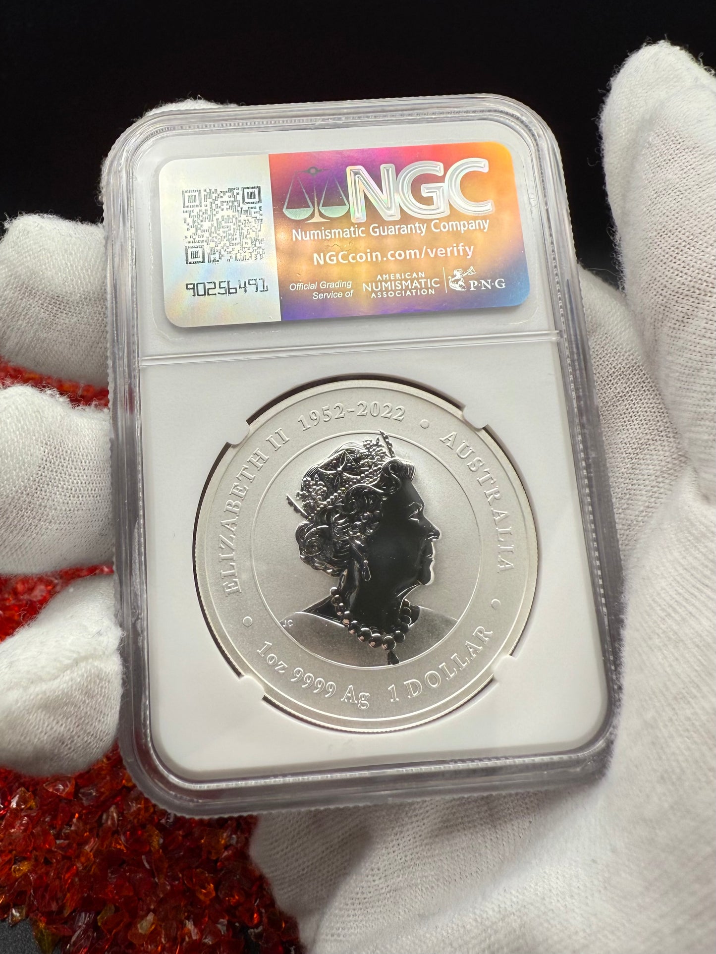 2024 P125 Silver $1 Australia Lunar Series III Year of the Dragon Yellow Colorized NGC MS70 First Releases Limited Edition Red Lunar Label New Holder (Rare 1 of 193)