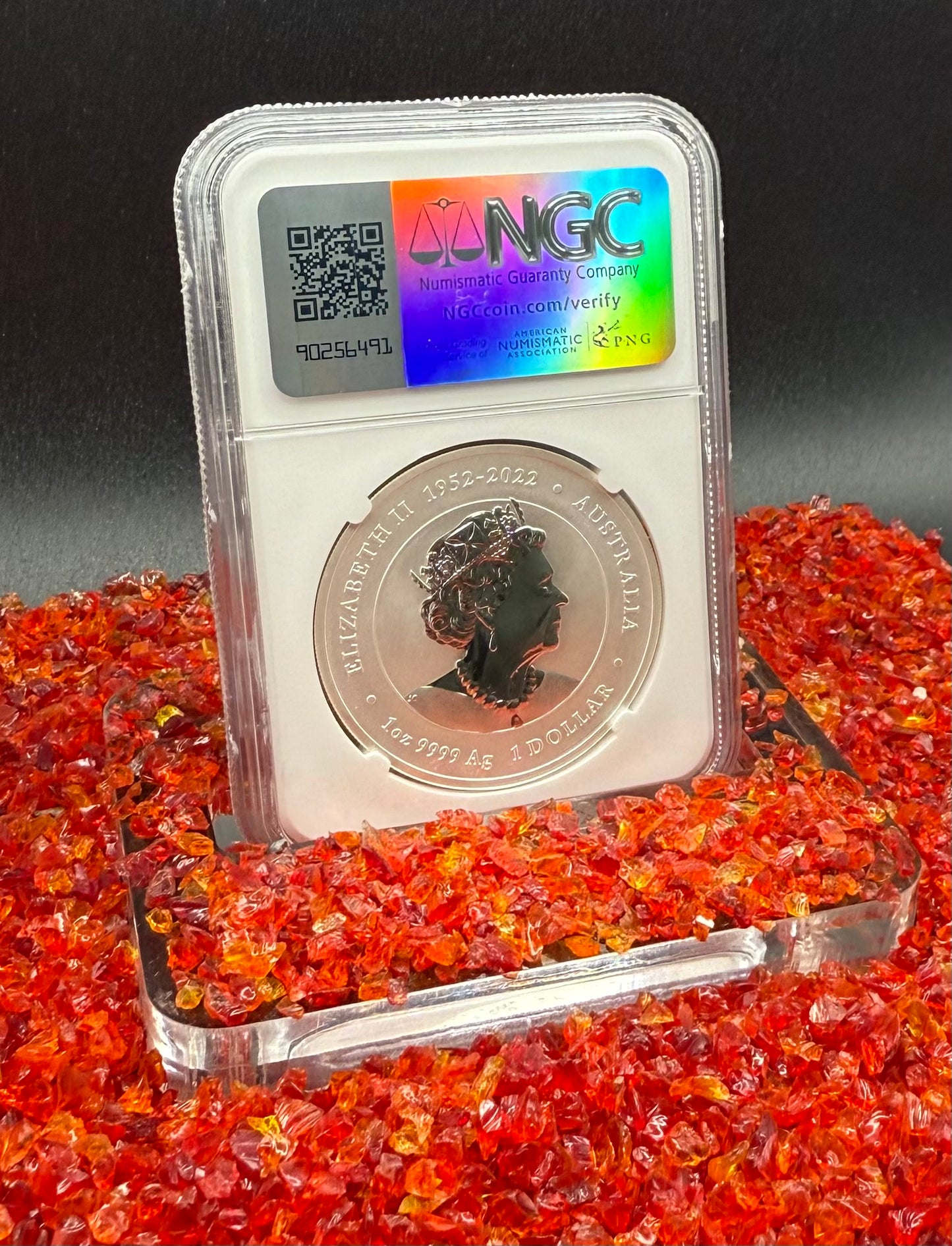 2024 P125 Silver $1 Australia Lunar Series III Year of the Dragon Yellow Colorized NGC MS70 First Releases Limited Edition Red Lunar Label New Holder (Rare 1 of 193)