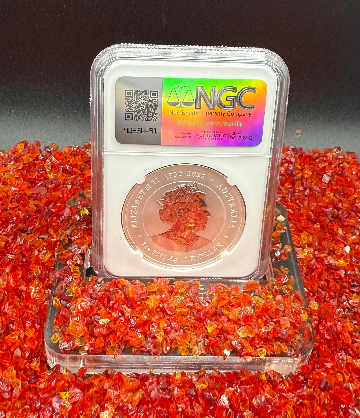 2024 P125 Silver $1 Australia Lunar Series III Year of the Dragon Yellow Colorized NGC MS70 First Releases Limited Edition Red Lunar Label New Holder (Rare 1 of 193)