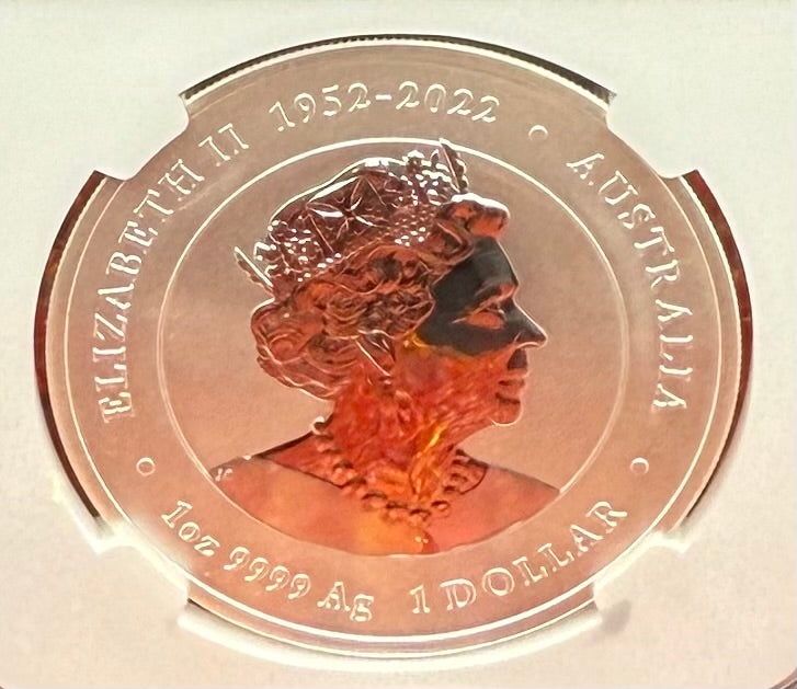 2024 P125 Silver $1 Australia Lunar Series III Year of the Dragon Lilac Colorized NGC MS70 ANDA Sydney Money Expo Brown Label New Holder (Rare 1 of 237)