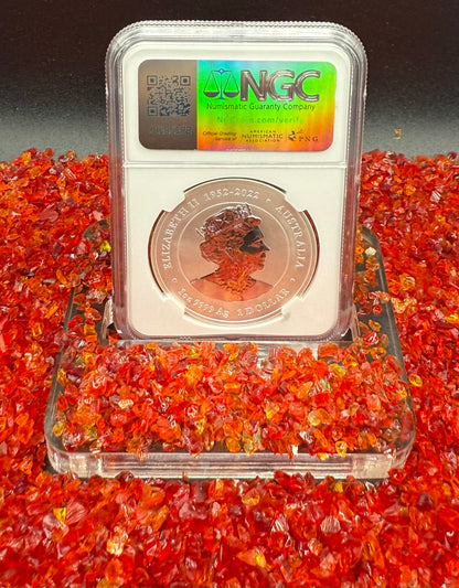 2024 P125 Silver $1 Australia Lunar Series III Year of the Dragon Lilac Colorized NGC MS70 ANDA Sydney Money Expo Brown Label New Holder (Rare 1 of 237)