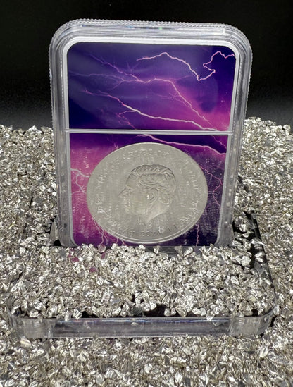 2024 Silver $1 Tuvalu Teenage Mutant Ninja Turtles 40th Anniversary NGC MS70 New Purple Lightening Holder (Rare 1 of 80)