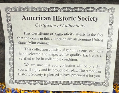 Colorized Hand Painted 1999 $1 American Silver Eagle Coin Brilliant Uncirculated Excellent Condition Satin Finish Includes New Capsule, COA, Coin Box & Wooden Treasure Box