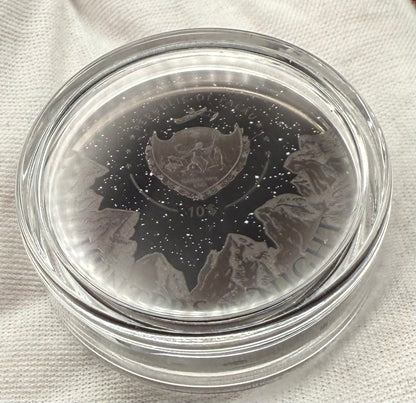 Proof 2021 $10 Palau Eagle Owl Hunters by Night 2 Ounce Silver .999 Obsidian Black Ultra High Relief Coin Rare 1 of 888 CIT Includes COA & Display Case