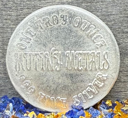 'Owl Amongst The Graves' Hand Crafted by Mutiny Metals 1 Troy Ounce .999 Fine Silver Round High Relief Antique Finish Includes Wood Treasure Chest, Capsule & COA. Limited Edition