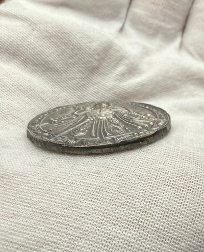 'Dragon Slayer' Hand Crafted by Drone Silver 26 Grams .999 Fine Silver Round Antique Finish Includes Wood Treasure Chest, Capsule & COA (1 of 20)