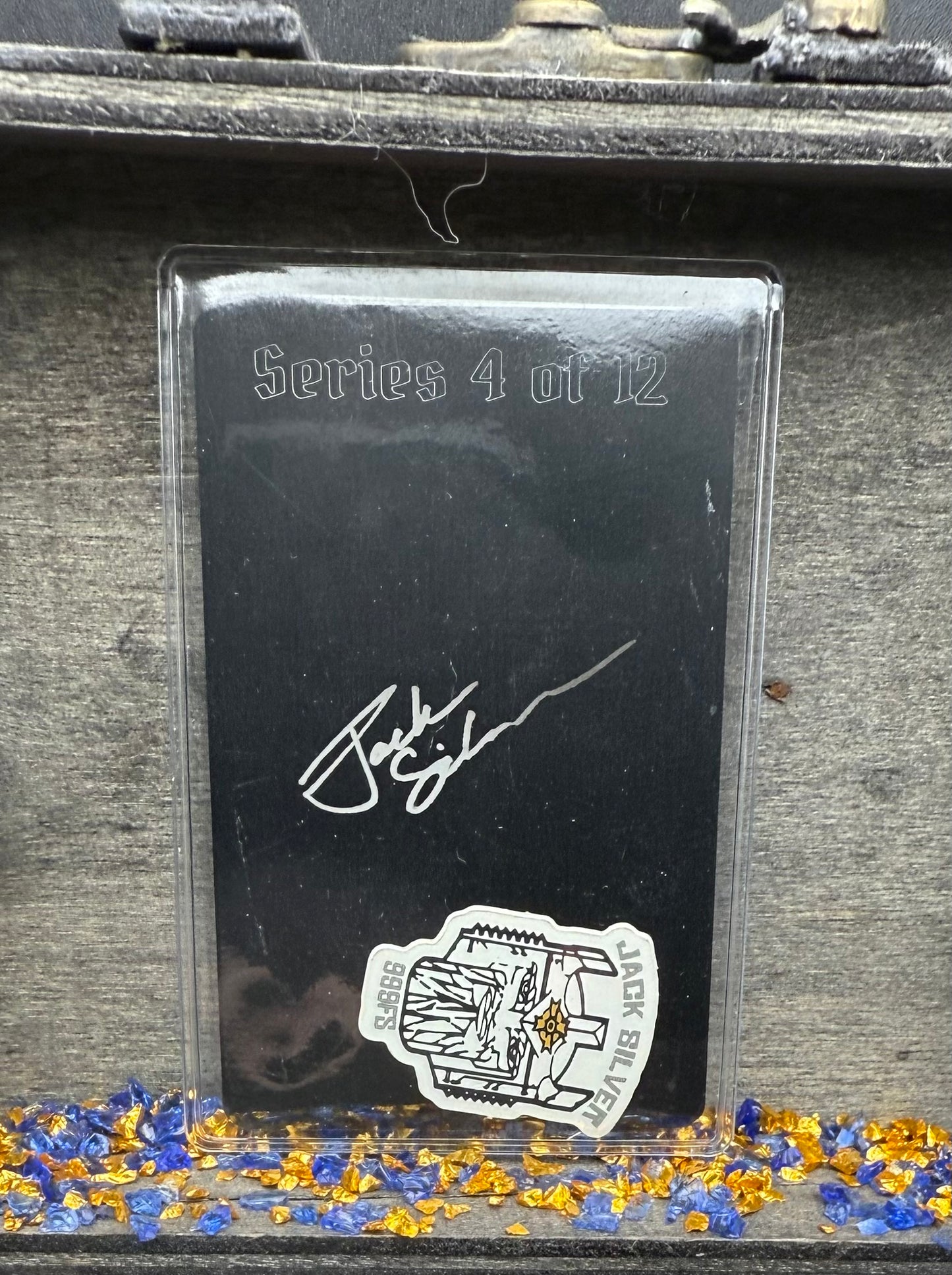 'Dragon Slayer' Hand Crafted by Drone Silver 26 Grams .999 Fine Silver Round Antique Finish Includes Wood Treasure Chest, Capsule & COA (1 of 20)