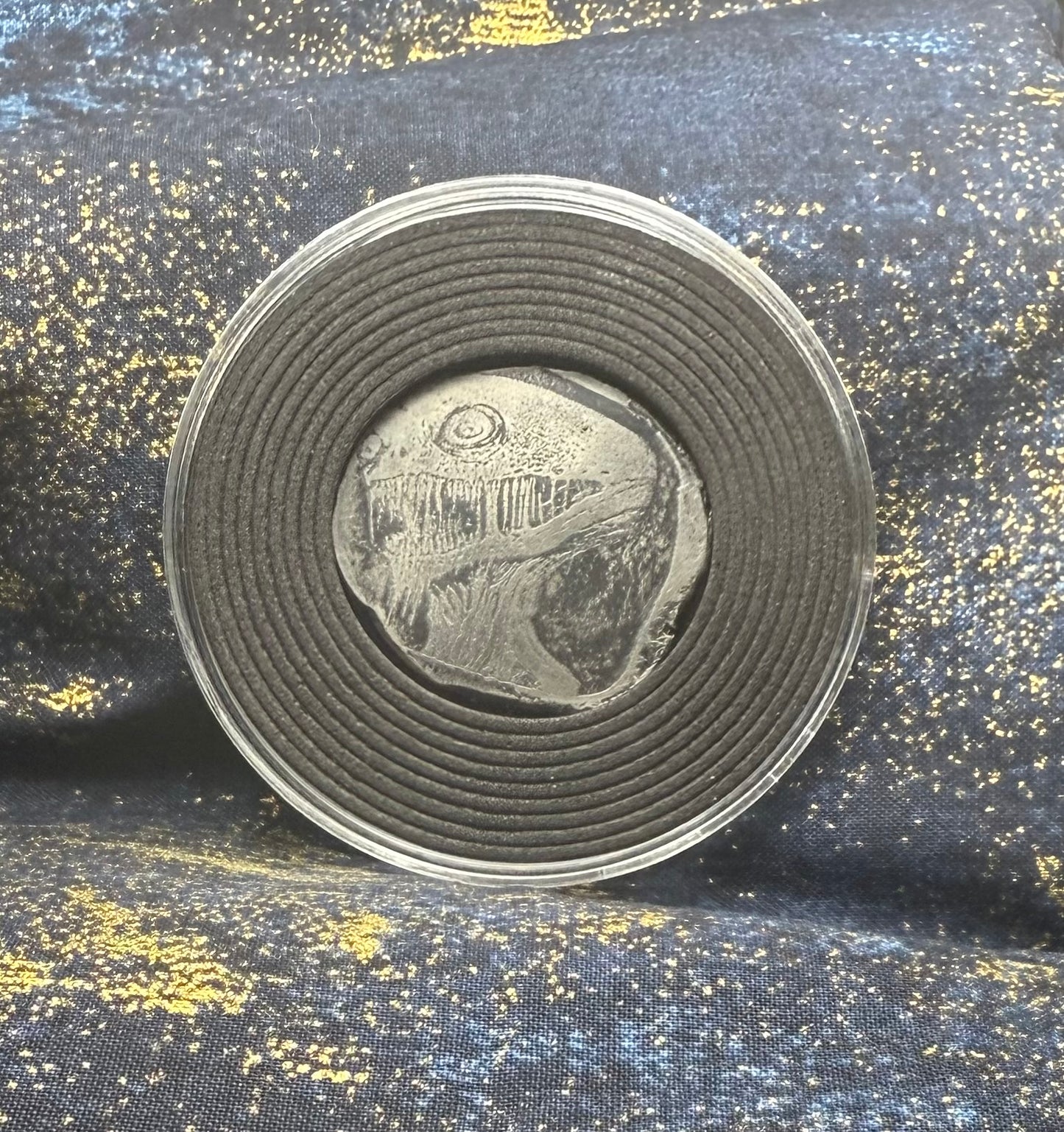 Monster - Electro Etched Art Hand Crafted by Taz Hand Pours Artist Sara Reynolds - Only 1 Ever Made - 16 gram .999 Fine Silver Round Satin Finish Includes Wood Treasure Chest, Capsule & COA