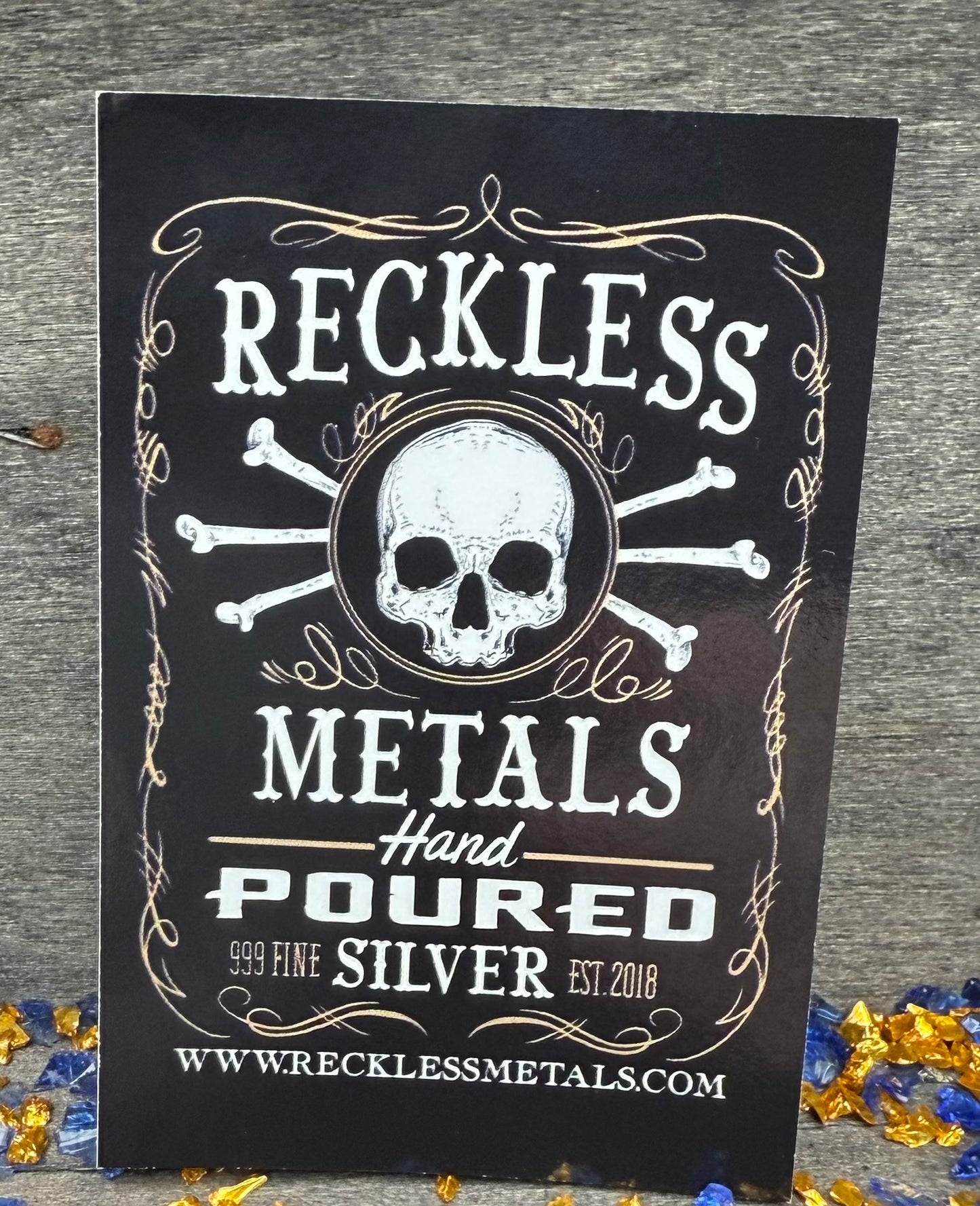 'Defender of Liberty' Hand Crafted by Reckless Metals 1.4 oz .999 Fine Silver Round Antique Finish Includes Wood Treasure Chest, Capsule & COA Mint Condition Limited Edition 1 of 61