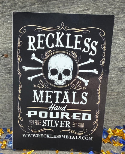 'Defender of Liberty' Hand Crafted by Reckless Metals 1.4 oz .999 Fine Silver Round Antique Finish Includes Wood Treasure Chest, Capsule & COA Mint Condition Limited Edition 1 of 61