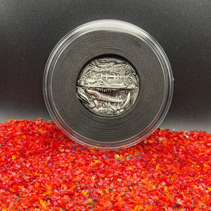 'Louisiana Nights' Hand Crafted by Locker Mint 3.2 oz .999 Fine Silver Round Antique Finish Includes Wood Display Case, Capsule & COA Mint Condition Limited Edition