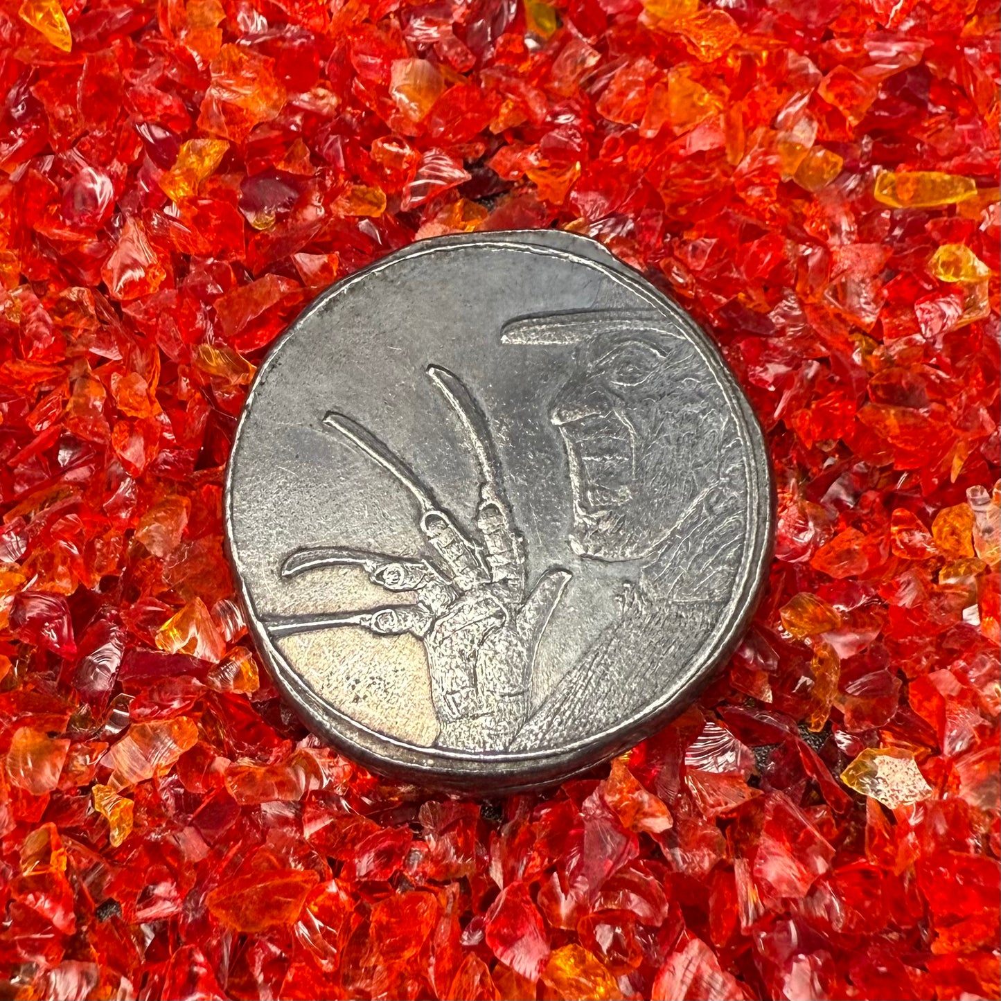 'Freddy Krueger Sweet Dreams' Hand Crafted by Hard Knox Metals 1 oz .999 Fine Silver Round Oxidized Finish Includes Wooden Treasure Box, Capsule & COA Limited Edition