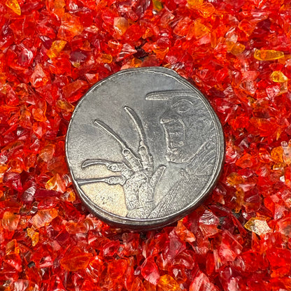 'Freddy Krueger Sweet Dreams' Hand Crafted by Hard Knox Metals 1 oz .999 Fine Silver Round Oxidized Finish Includes Wooden Treasure Box, Capsule & COA Limited Edition