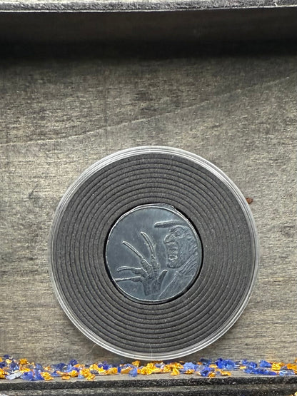 'Freddy Krueger Sweet Dreams' Hand Crafted by Hard Knox Metals 1 oz .999 Fine Silver Round Oxidized Finish Includes Wooden Treasure Box, Capsule & COA Limited Edition