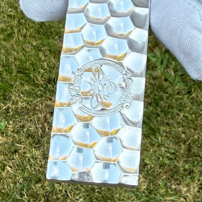 'Honey Bar' 4.14 oz .999 Fine Silver Bar, Hand Crafted by St Bee's in England, Shiny Finish, Includes Wood Treasure Chest, COA, Mint Condition, Limited Edition