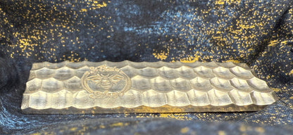 'Honey Bar' 4.14 oz .999 Fine Silver Bar, Hand Crafted by St Bee's in England, Shiny Finish, Includes Wood Treasure Chest, COA, Mint Condition, Limited Edition