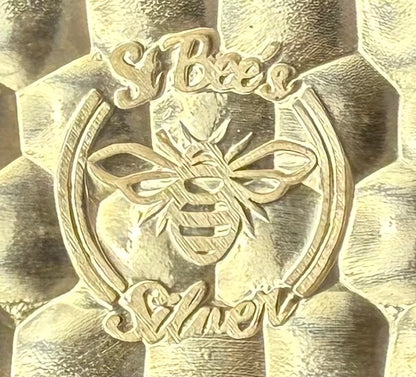 'Honey Bar' 4.14 oz .999 Fine Silver Bar, Hand Crafted by St Bee's in England, Shiny Finish, Includes Wood Treasure Chest, COA, Mint Condition, Limited Edition