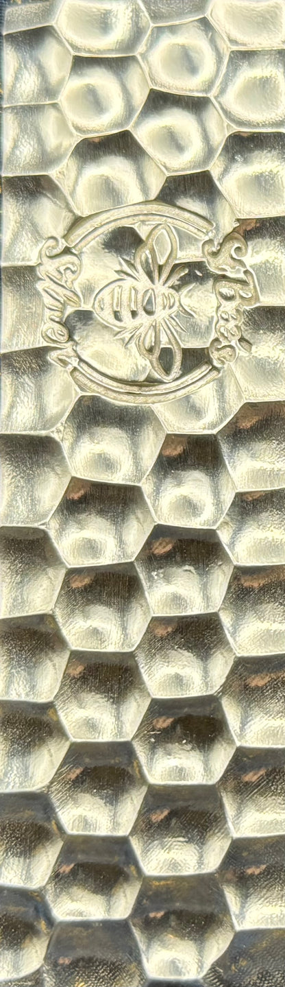 'Honey Bar' 4.14 oz .999 Fine Silver Bar, Hand Crafted by St Bee's in England, Shiny Finish, Includes Wood Treasure Chest, COA, Mint Condition, Limited Edition