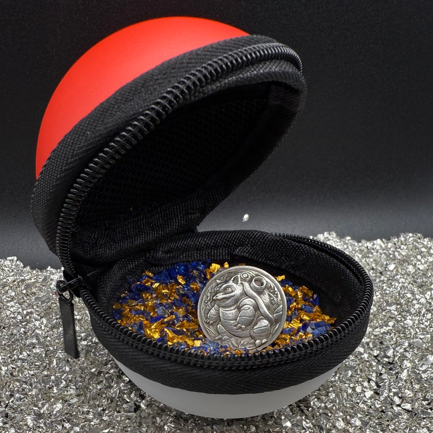 Pokémon 'Blastoise' 1 oz .999 Pure Silver Round Hand Crafted by St Bee's in England, Satin Finish, Includes Poké Ball & COA, Mint Condition Limited Edition