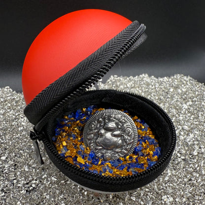 Pokémon 'Snorlax' 2 oz .999 Pure Silver Round Hand Crafted by St Bee's in England, Satin Finish, Includes Poké Ball & COA, Mint Condition, Limited Edition