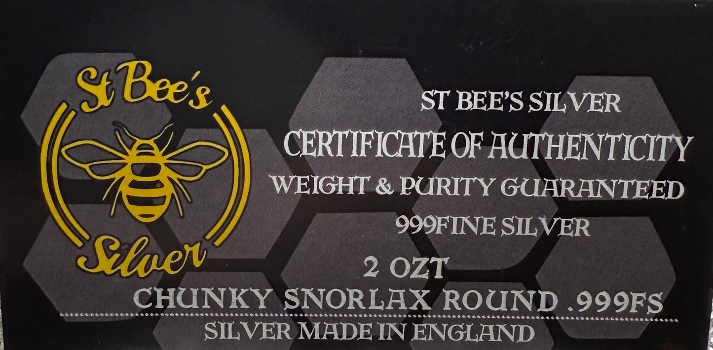 Pokémon 'Snorlax' 2 oz .999 Pure Silver Round Hand Crafted by St Bee's in England, Satin Finish, Includes Poké Ball & COA, Mint Condition, Limited Edition